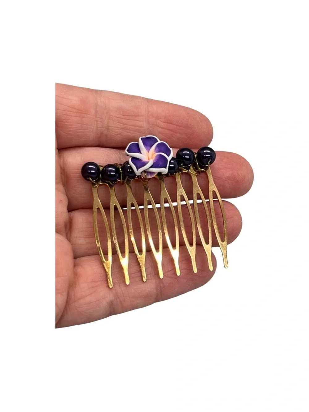 Delicate Pink Pearl Flower Hair Comb - Women's Accessory FINAL PRICE DROP